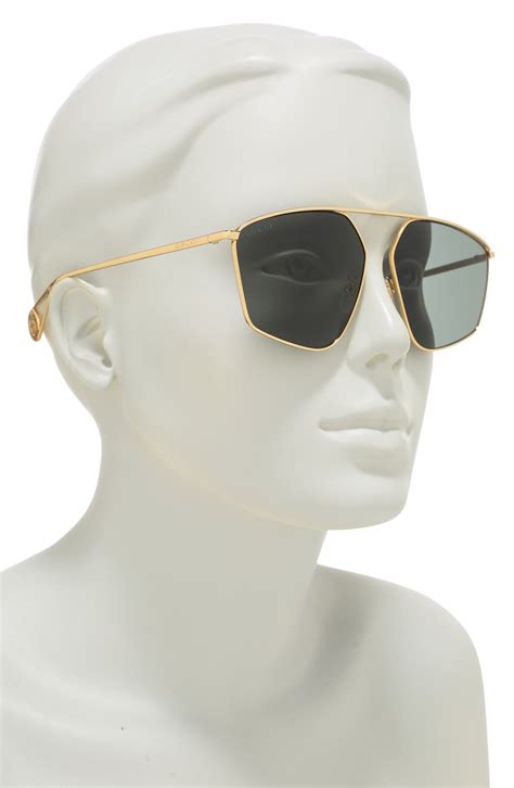 does gucci make polarized sunglasses|gucci 60mm aviator sunglasses.